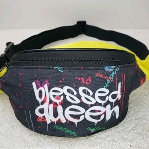 Saqpaq Blessed Queen Natural Beauty Zipper Fanny Pack Colorful Adjustable Band